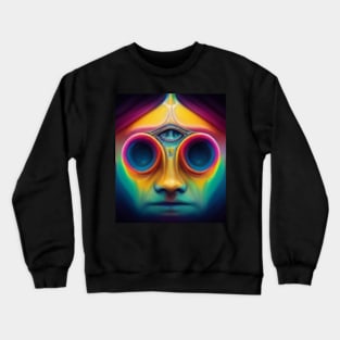 psychedelic face Crewneck Sweatshirt